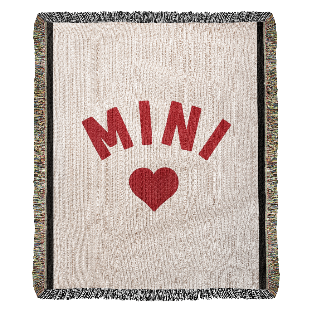 Mini Heirloom Artwork Woven Blanket – Custom Portrait Keepsake, Personalized Throw Blanket, Unique Gift for Home Décor