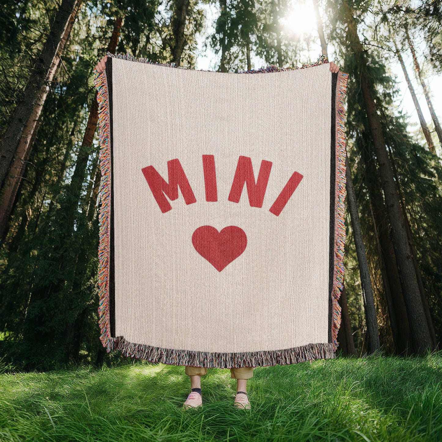 Mini Heirloom Artwork Woven Blanket – Custom Portrait Keepsake, Personalized Throw Blanket, Unique Gift for Home Décor