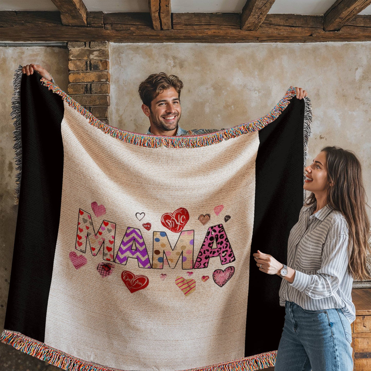 Mama Love Heirloom Woven Blanket - Premium Landscape Artwork Throw for Cozy Home Decor & Gifting