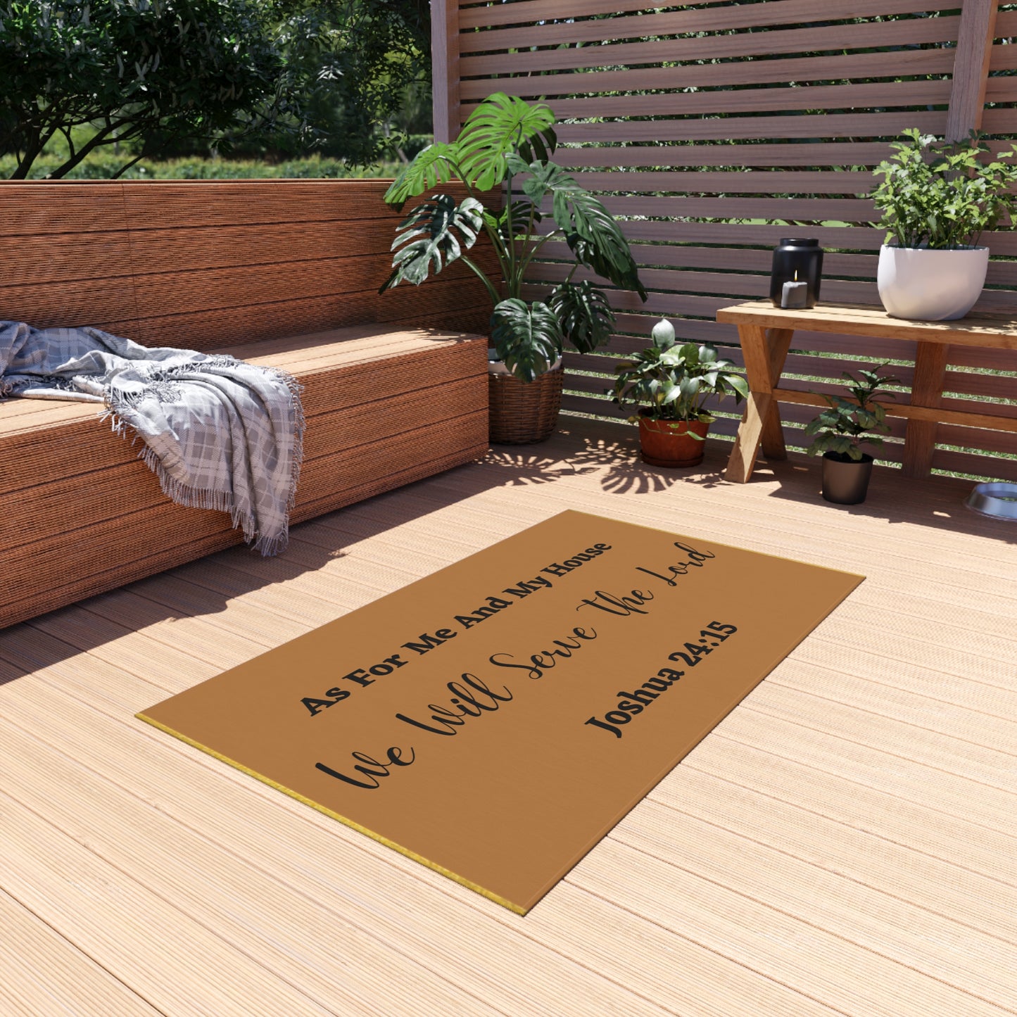 Outdoor Rug As For Me And My House We Will Serve The Lord Welcome Mat