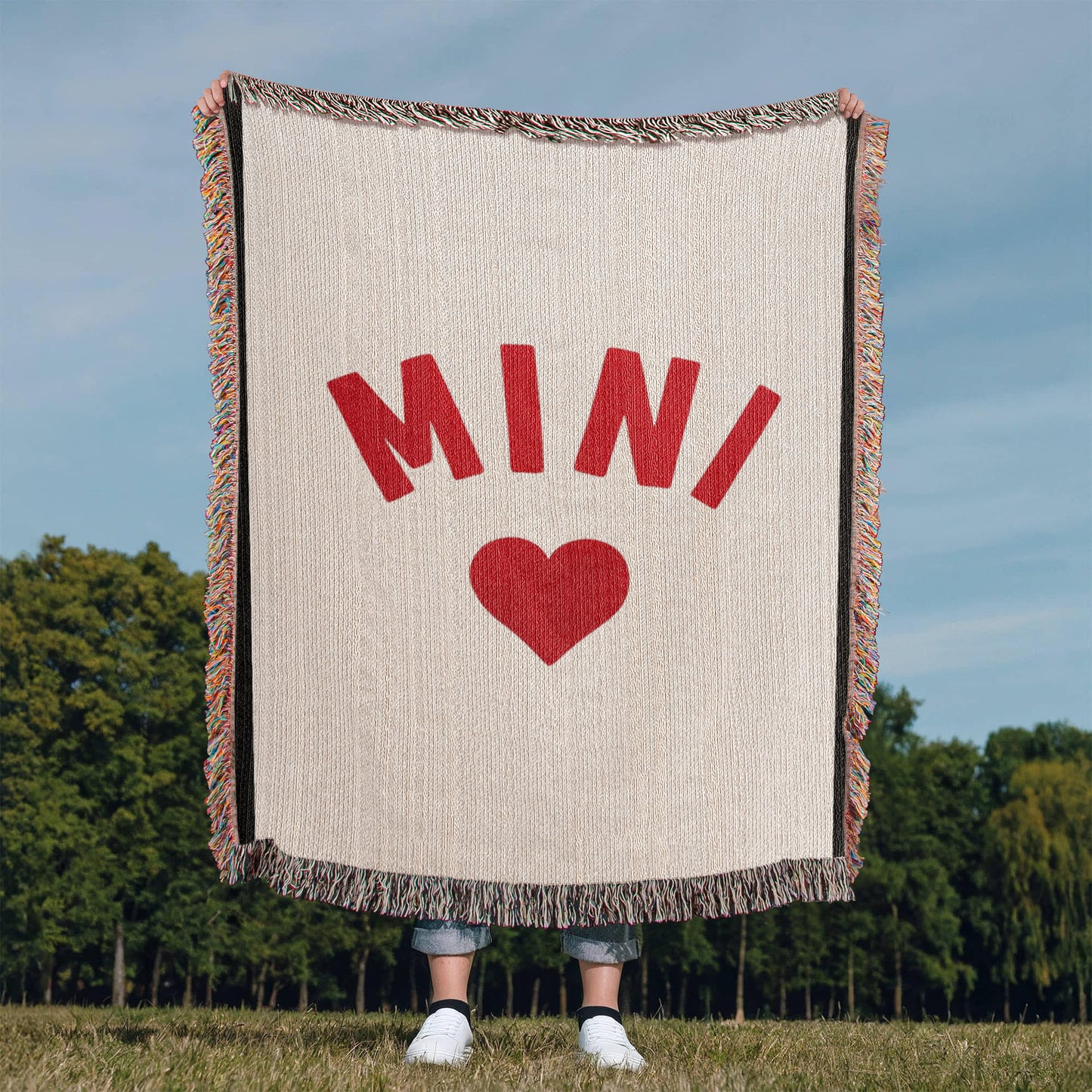 Mini Heirloom Artwork Woven Blanket – Custom Portrait Keepsake, Personalized Throw Blanket, Unique Gift for Home Décor