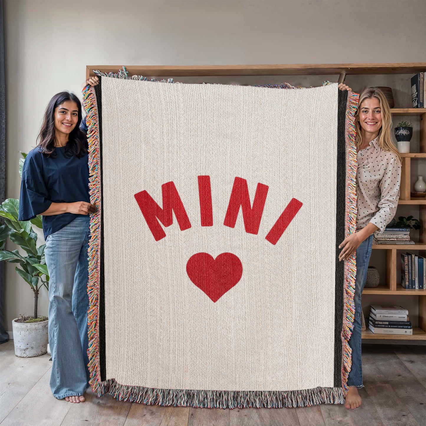 Mini Heirloom Artwork Woven Blanket – Custom Portrait Keepsake, Personalized Throw Blanket, Unique Gift for Home Décor